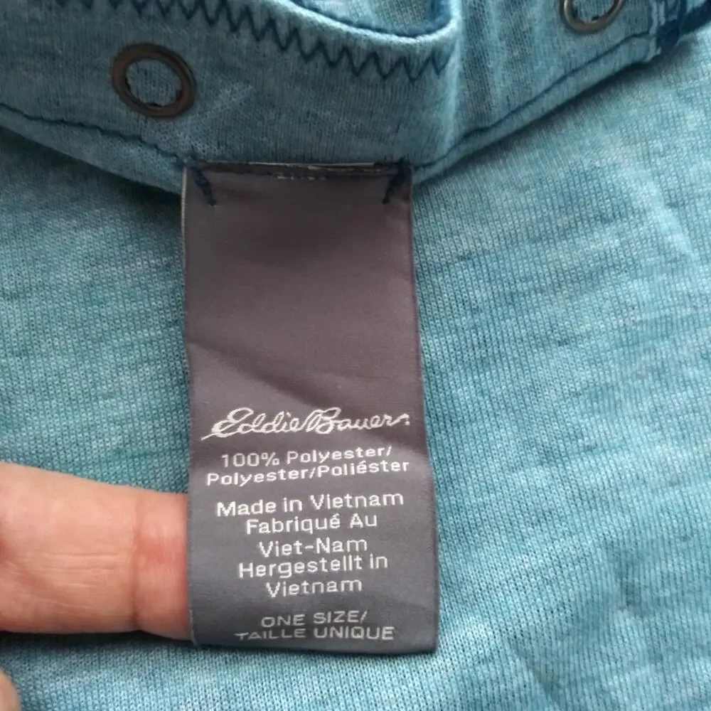 EDDIE BAUER Women's Striped Polyester Twilite Snap Button Scarf  One Size